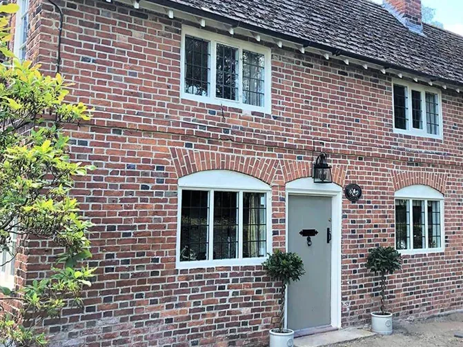 Traditional cottage brickwork after specialist colour matching.