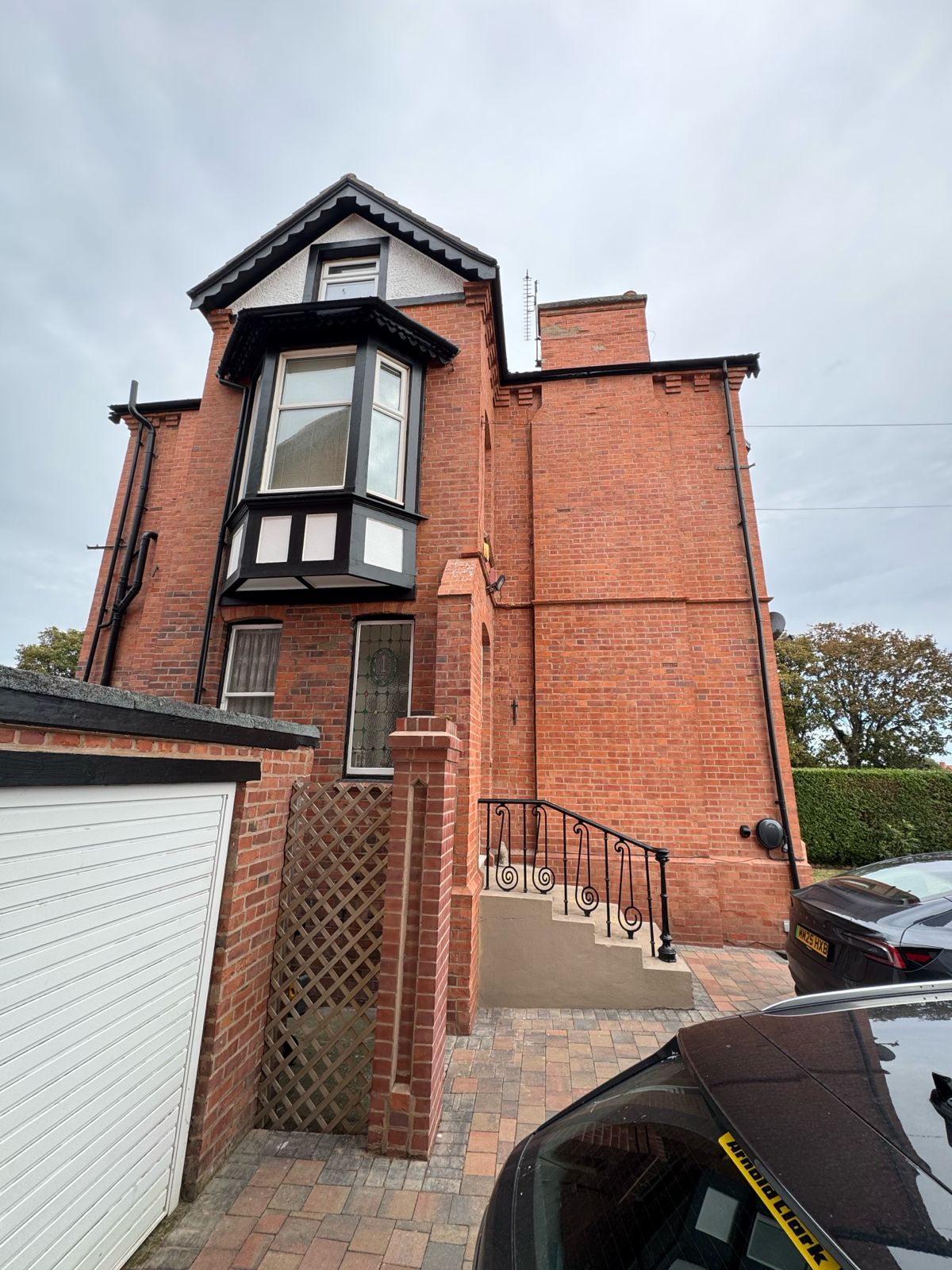 Victorian four-storey property after paint removal and masonry restoration.