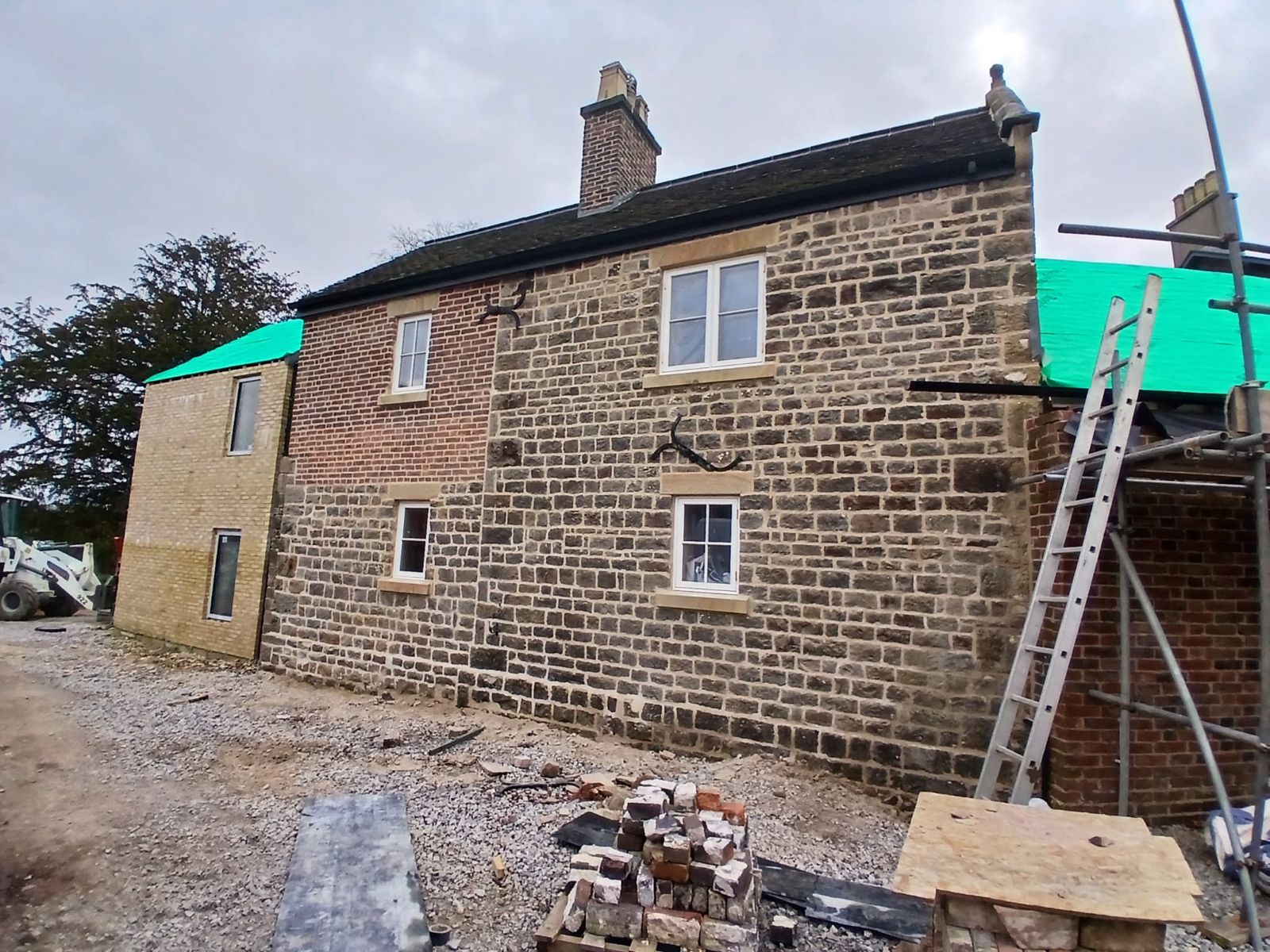 Grade II listed property after heritage masonry restoration.