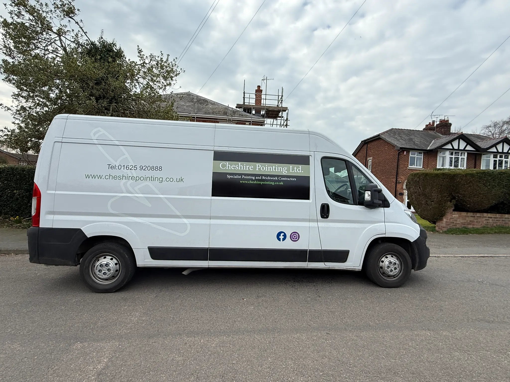 Fully equipped pointing team vehicle on site.